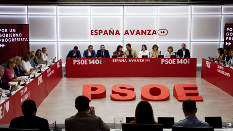 Reunión de la Ejecutiva Federal del PSOE, en Madrid, para analizar el escenario que se abre con la repetición electoral el próximo 10 de noviembre. EFE/Luca Piergiovanni