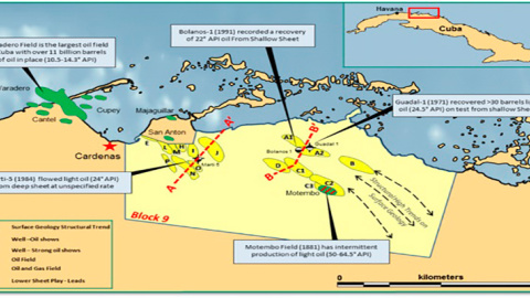 Ubicación del yacimiento petrolero de alta calidad descubierto por los australianos.