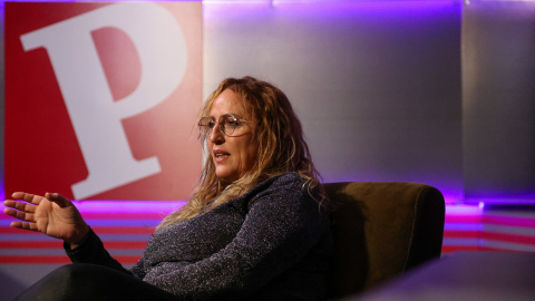 Carmen Martín en el plató de Público durante la entrevista.