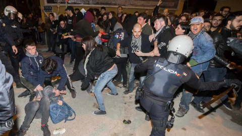 Altercados en Murcia tras la manifestación del 8M. EFE