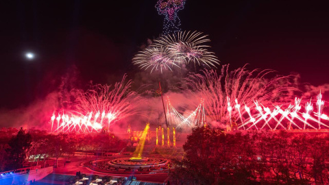 Imatge de la revetlla de Cap d'Any celebrada a Barcelona.