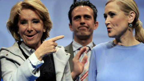 Esperanza Aguirre y Cristina Cifuentes durante un acto del PP.- EFE