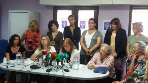 Representantes feministas en rueda de prensa este viernes 20 de septiembre