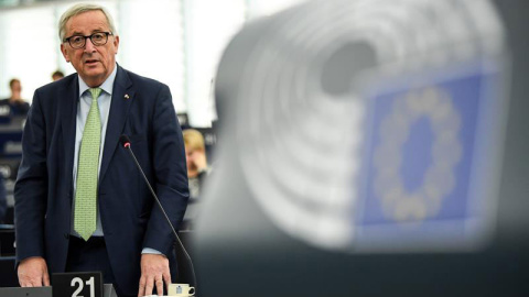 Jean-Claude Juncker en el Parlamento Europeo. (PATRICK SEEGER | EFE)