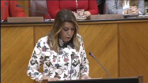 Susana DÃ­az a Juan Manuel Moreno: "Usted llega a la presidencia con los herederos del franquismo"