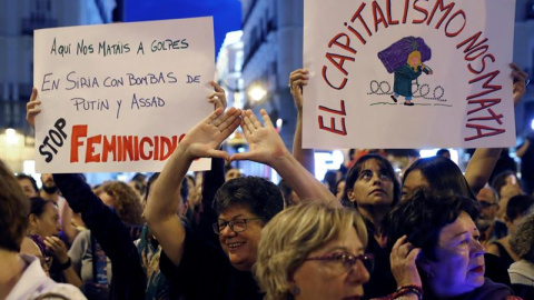 Concentración en Madrid para declarar la emergencia feminista. EFE/Ballesteros