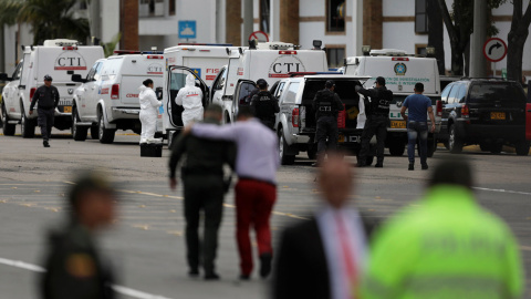 Lugar de los hechos momentos después de la explosión. | Luisa González / Reuters