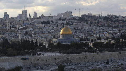 Vista de Jerusalén con la Cúpula de la Roca. - AFP