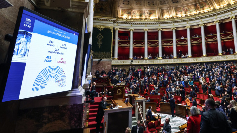 La cámara baja del Parlamento francés, en París, a 30 de enero de 2024.