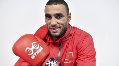 El boxeador marroquí Hassan Saada. AFP