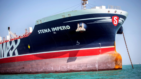 22/08/2019 - El petrolero de bandera británica Stena Impero, retenido desde el pasado julio en un puerto del sur de Irán. /  REUTERS