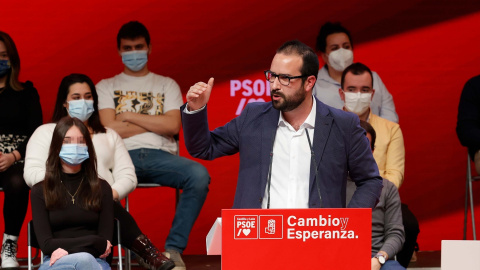 El exprocurador del PSOE Ángel Hernández durante un acto en Soria, a 9 de febrero de 2022.