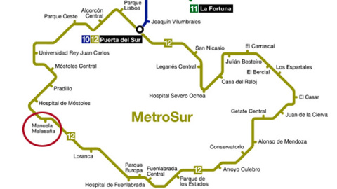 Mapa del metro de Madrid.