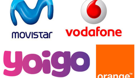 Logotipos de las operadoras de telefonía móvil que incurren en prácticas abusivas.