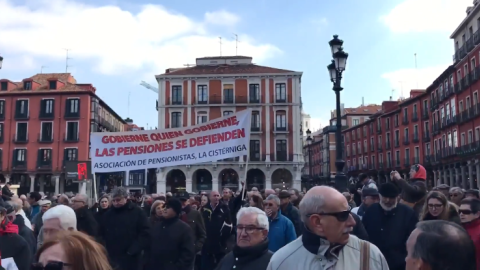 Manifestación de pensionistas en Valladolid, 22 de febrero 2018.