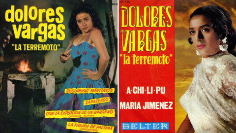 Imágenes de los discos de Dolores Vargas, 'La Terremoto'.