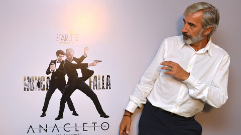 El actor Imanol Arias durante la presentación de la película 'Anacleto, agente secreto' que ha tenido lugar en el marco del festival Starlite de Marbella. EFE/Alf