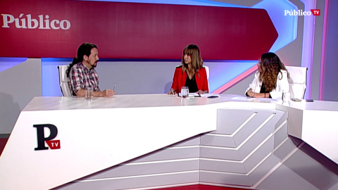 El líder de Unidas Podemos, Pablo Iglesias, en un momento de su entrevista con 'Público'. PÚBLICO TV