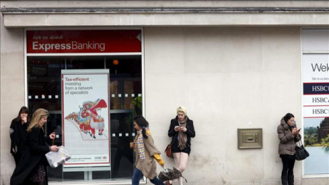 Sucursal del banco HSBC en el centro de Londres, Inglaterra. EFE/Archivo