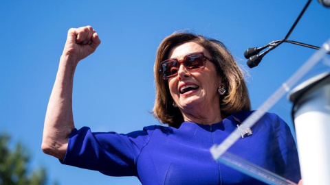 24/09/2019.- La presidenta de la Cámara Baja de EEUU, la demócrata Nancy Pelosi, este martes en Washington. EFE/EPA/Jim Lo Scalzo