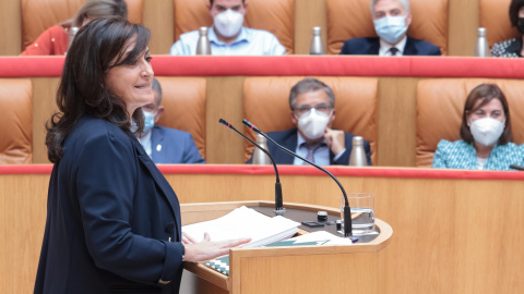 13/10/2021 La presidenta del Gobierno de La Rioja, Concha Andreu, interviene en el Debate sobre el Estado de la Región en el Parlamento