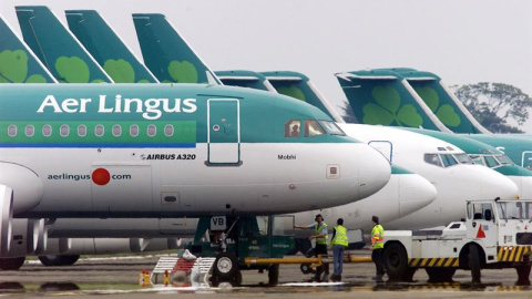 Aviones de  la aerolínea irlandesa Air Lingus. REUTERS