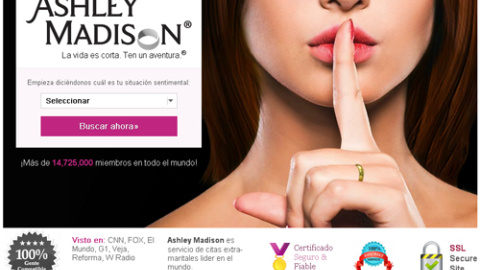 Imagen de un cartel publicitario de la empresa Ashley Madison.