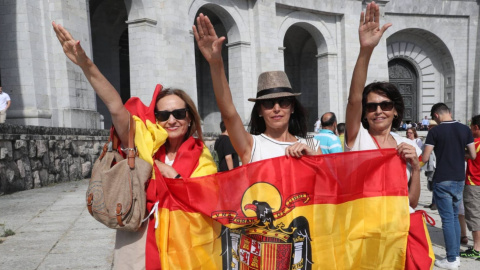 Franquistas en el Valle de los Caídos durante la jornada del 15 de julio de 2018. MOVIMIENTO CATÓLICO ESPAÑOL