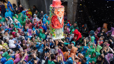 Un moment de la Merengada en el marc de les festes del carnaval de Vilanova i la Geltrú