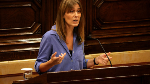 Jéssica Albiach, durant el debat de política general.