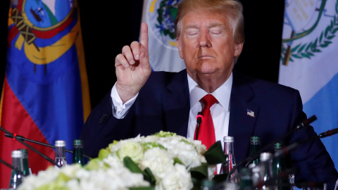 25/09/2019 - El presidente de los Estados Unidos, Donald Trump, durante una reunión en la sede de la ONU. / REUTERS