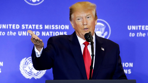 Donald Trump en la Asamblea de las Naciones Unidas. / EFE/EPA/JASON SZENES