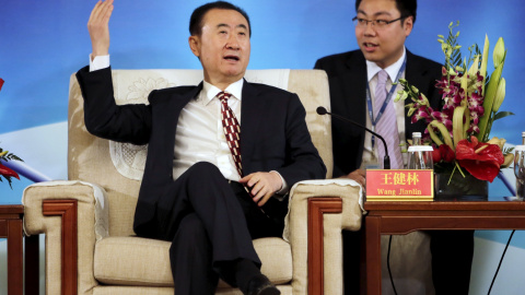 Foto de archivo del millonario chino Wang Jianlin, presidente de Dalian Wanda Group, en un acto en Pekín. REUTERS/Jason Lee/Files