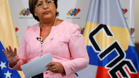 La presidenta del Consejo Nacional Electoral (CNE) de Venezuela, Tibisay Lucena. REUTERS/Carlos Garcia Rawlins