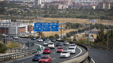 La autovía A-49 sentido Huelva-Portugal.