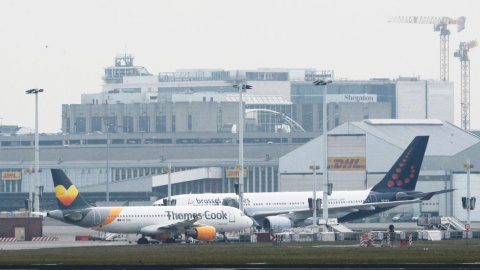 El aeropuerto Bruselas-Zaventem.- AFP