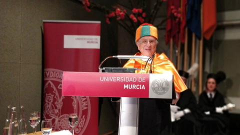 Tomás Fuertes durante el acto de investidura. EL POZO