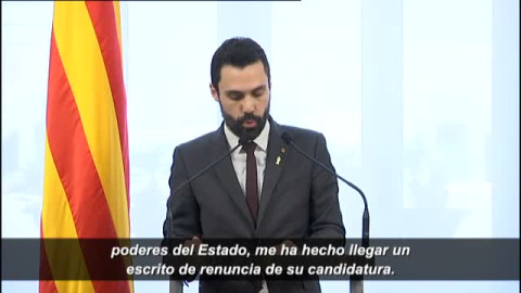 Torrent: "La renuncia de Jordi SÃ¡nchez es un acto de generosidad que le honra"