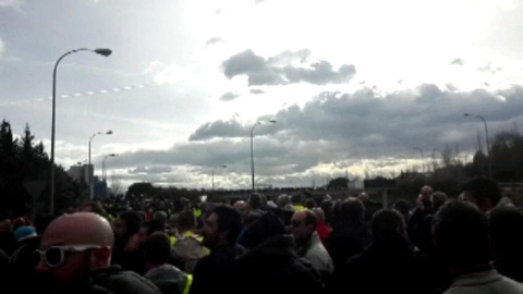 Taxistas de Madrid continÃºan con las protestas