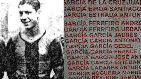 Bebel García, en el monumento a los fusilados de la guerra civil en A Coruña.