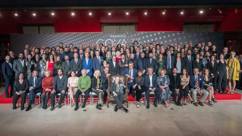 Imagen facilitada por la Academia de cine de la tradicional fiesta de los nominados en la 33 edición de los premios Goya que se ha celebrado en el Teatro Real de Madrid. /EFE