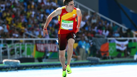 Bruno Hortelano, durante su serie de 200 metros. EFE/EPA/SRDJAN SUKI