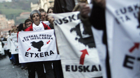 Manifestación de simpatizantes con los presos de ETA./ EFE