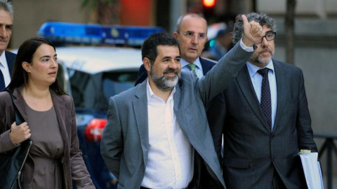 Jordi Sánchez a su llegada a la Audiencia Nacional - EFE