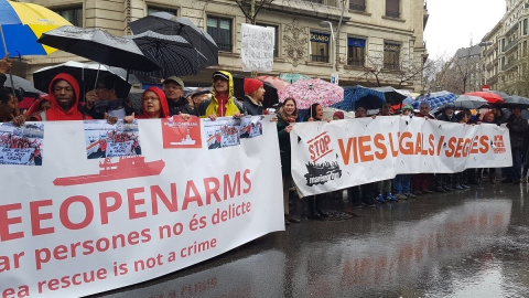 Concentració a Barcelona de suport a Proactiva Open Arms / EUROPA PRESS