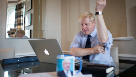 01/10/2019 - El primer ministro británico Boris Johnson prepara un discurso para un acto. / REUTERS - STEFAN ROUSSEAU