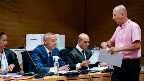 El empresario y actual presidente de la Unión Deportiva Las Palmas, Miguel Ángel Ramírez, durante un juicio.