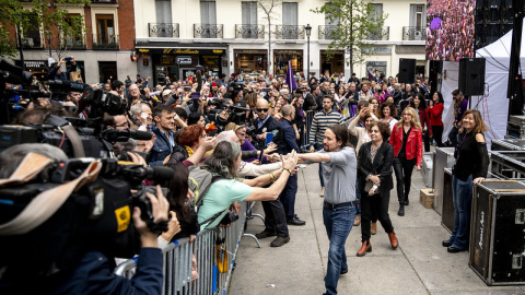 Pablo Iglesias durante un acto de campaña de las elecciones del 28 de abril / Podemos