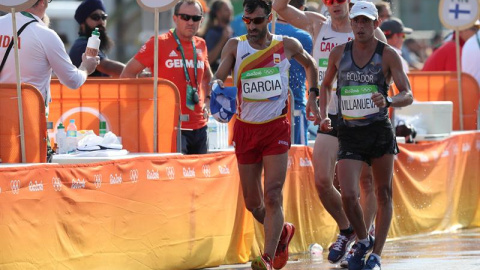 Jesús Ángel García Bragado durante los 50 kilómetros marcha. /REUTERS