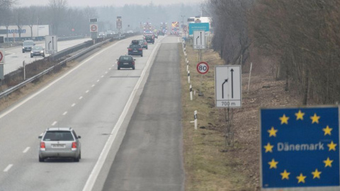 Punto en el que fue interceptado el coche de Carles Puigdemont. EFE